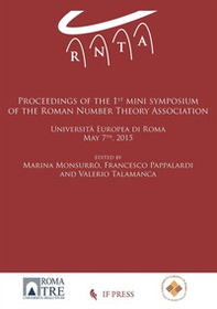 Proceedings of the first mini symposium of the Roman Number Theory Association - Librerie.coop Proceedings of the first mini symposium of the Roman Number Theory Association - Librerie.coop