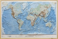 The world. Scala 1:40.000.000 (carta in rilievo con cornice cm 97x64) - Librerie.coop