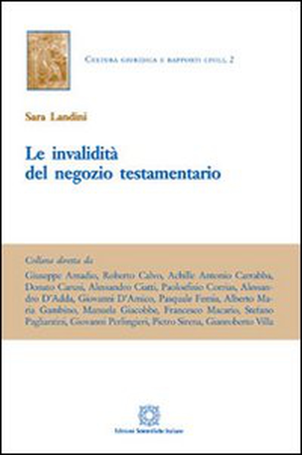 Le invalidità del negozio testamentario - Librerie.coop Le invalidità del negozio testamentario - Librerie.coop