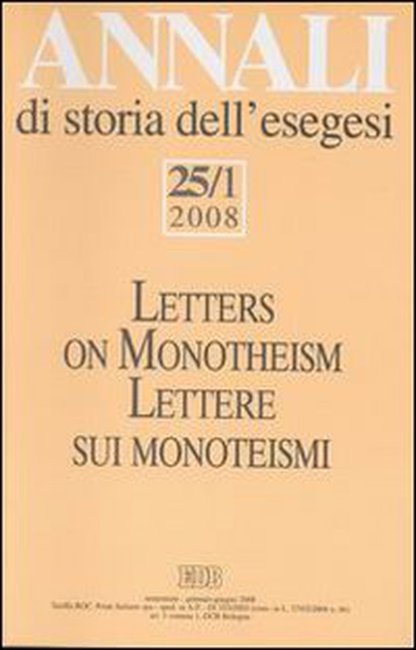 Annali di storia dell'esegesi - Vol. 25\1 - Librerie.coop Annali di storia dell'esegesi - Vol. 25\1 - Librerie.coop