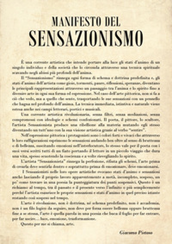 Manifesto del Sensazionismo - Librerie.coop Manifesto del Sensazionismo - Librerie.coop