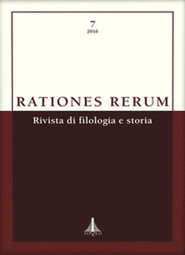 Rationes rerum. Rivista di filologia e storia - Vol. 7 - Librerie.coop Rationes rerum. Rivista di filologia e storia - Vol. 7 - Librerie.coop