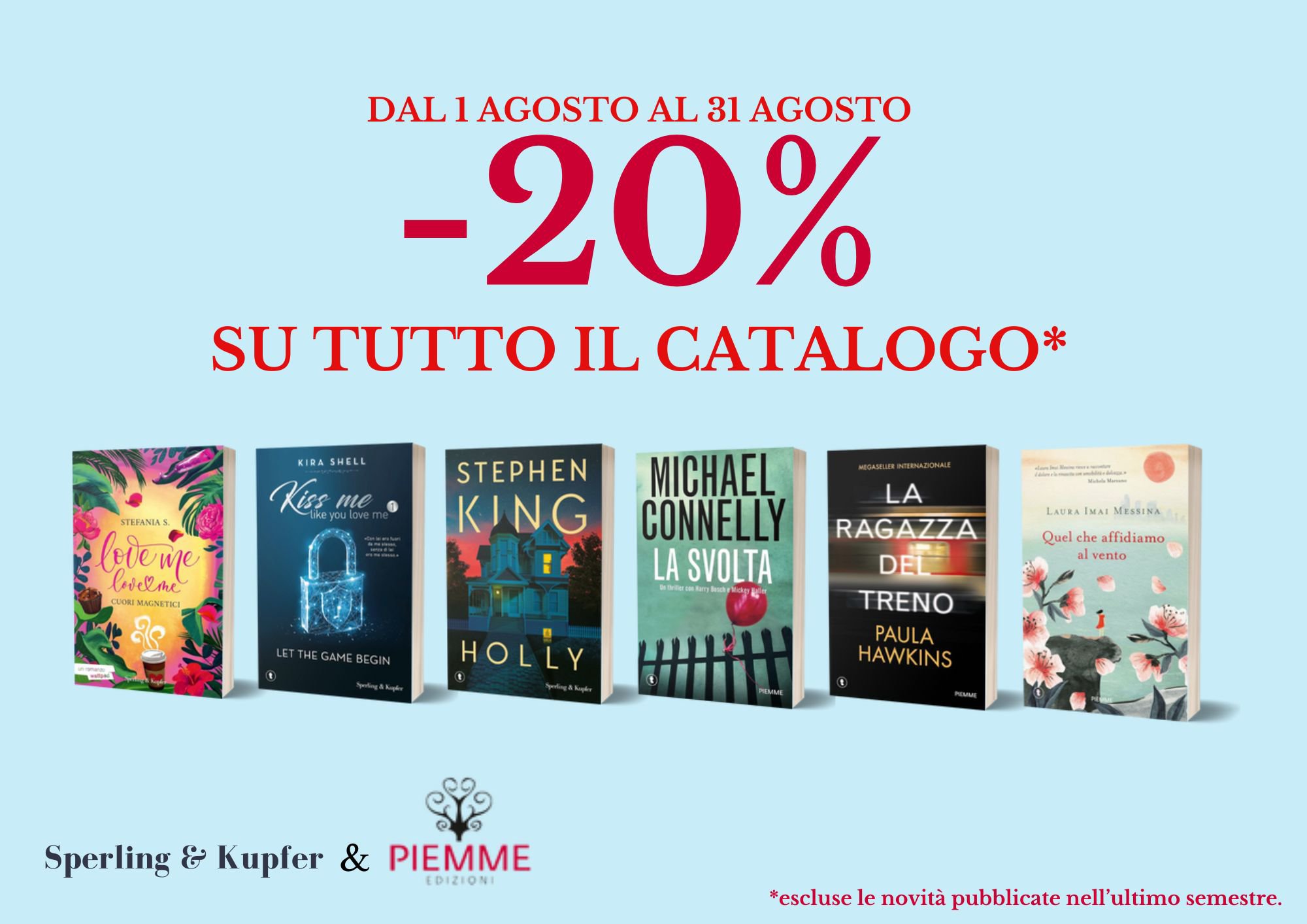locandina promozione -20% tascabili sperling & kupfer e Piemme