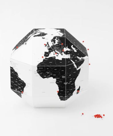 Palomar DearWorld with Cities names. Small - Librerie.coop